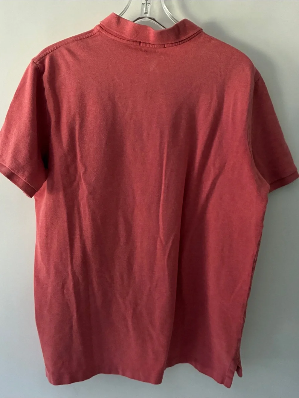Polo Ralph Lauren Men’s Large Classic Fit Mesh Piqué Polo Shirt Dark Coral Red